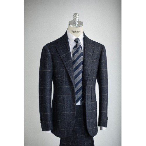 Char-Navy Windowpane by the Ficus